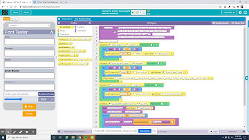 code.org AP CSP Lesson 5-6 Font Tester onEvent inputText Loop
