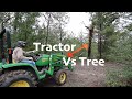 John Deere Tractor Vs Giant Dead Tree