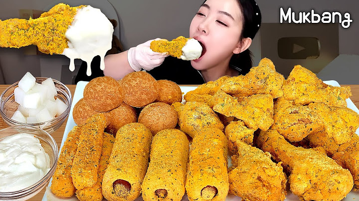 뿌링소스 듬뿍 찍은!🍗 단짠단짠의 대명사 뿌링클치킨 먹방(사이드는 바삭 치즈볼,쫀득 핫도그,치즈스틱)ㅣ치킨먹방 fried chicken ASMR MUKBANG