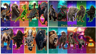 megamix. indoraptor vs carnotaurus vs lego jurassic world vs mammoth vs elephant vs brontosaurus