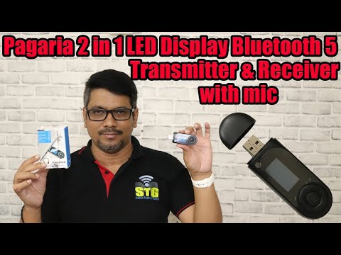 Hindi || Pagaria 2 in 1 LED Display Bluetooth 5 Transmitter & Receiver with