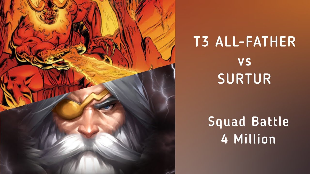 T3 Odin ALL-FATHER vs Surtur - Squad Battle (4 Million)