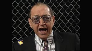 Gorilla Monsoon Grants Bret Hart A Steel Cage - Wwf Le Match Against Sycho Sid On Raw 1997