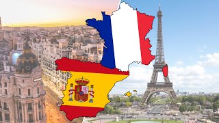 France & Spain - Flag Map Speedpaint