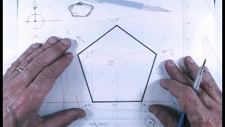 Construction of pentagon with compass and straight edge