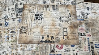 Craft With Me - Let’s Make Stamped Backgrounds for Junk Journaling