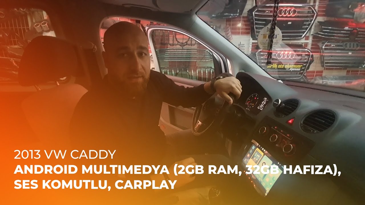 2013 VW Caddy // Android Multimedya (2GB Ram, 32GB Hafıza), Ses Komutlu, CarPlay