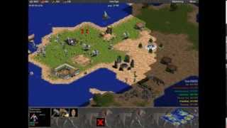 Babylon vs 7 Hardest. Random map. Small Islands. Part 2 - Converting. Age of Empires.
