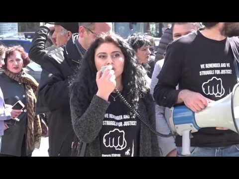 ილონა ვარდანოვა სომეხთა გენოციდის 102-ე წლისთავისადმი მიძღნილ მანიფესტაციაზე