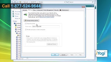 How to share Canon® printer on Windows® Vista network