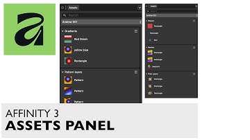 AFFINITY 3 ASSETS Panel Uses | How To | Re-Use Shapes Effects Gradients etc Canva