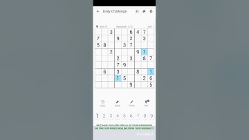 31 DECEMBER 2020 - SUDOKU DAILY CHALLENGE