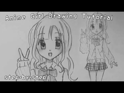 How to draw: Anime School Girl Body | step-by-step | beginners tutorial