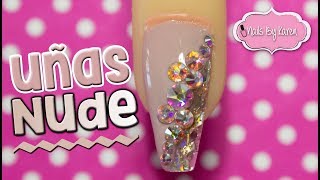 UÑAS ACRÍLICAS NUDE con SWAROVSKI