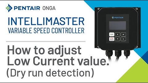 IntelliMaster - How to Adjust Low Current Value (Dry run detection)