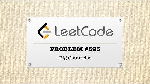 Big Countries - LeetCode Problem #595