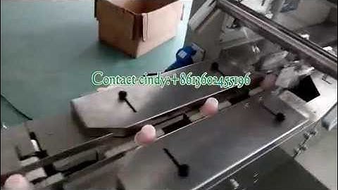 Horizontal flow packing machine with auto feed system