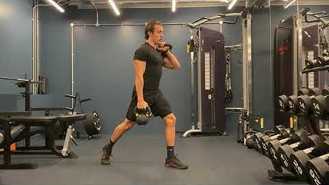 KB offset split squat