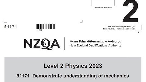 NCEA Level 2 Physics - Mechanics 2023 Exam Paper NZQA 91173