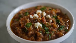 Zaalouk - Moroccan Roasted Eggplant Dip | Chef Rachida