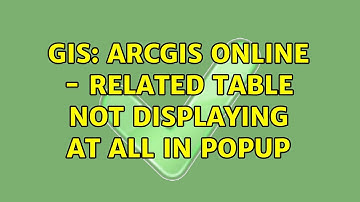 GIS: ArcGIS Online - Related table not displaying at all in popup