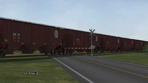 Open Rails BNSF Empty Grain Train