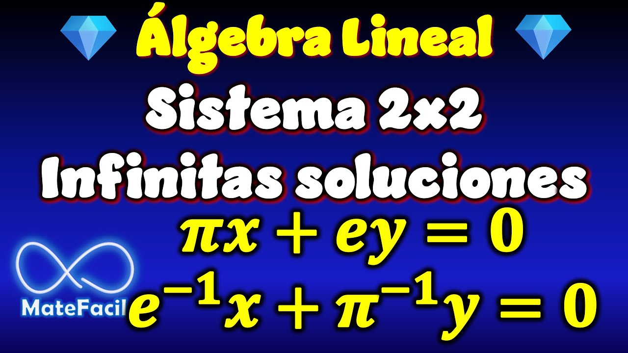 💎 Sistema de ecuaciones 2x2 con infinitas soluciones - Álgebra Lineal