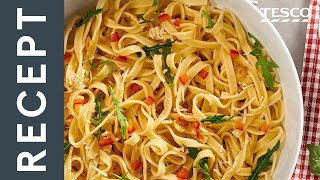 Tagliatelle Aglio Olio Paprikával És Rukkolával Receptek Szeretettel Tálalva