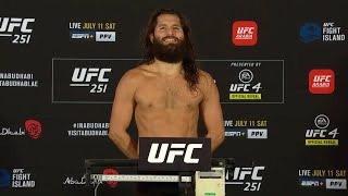 All fighters competing at ufc 251 made weight, including headliners
kamaru usman and jorge masvidal. don't miss the three title fights
live tomorrow night on...
