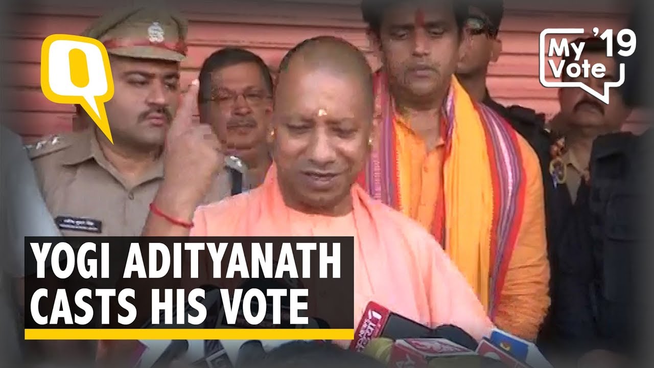 Elections 2019: Yogi Adityanath Casts His Vote in Gorakhpur - YouTube