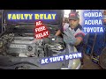 Honda accord Acura TL MDX TSX, Fauly AC RELAY cause AC to SHUT DOWN