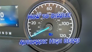 How to Disable the Automatic High Beams on the 2021  Ford F-150