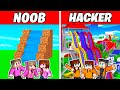 NOOB vs HACKER: WATER PARK BUILD CHALLENGE