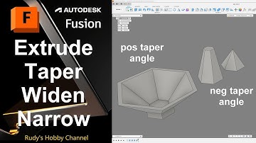 Autodesk Fusion 360 26 Extrude Taper (narrow, widen)