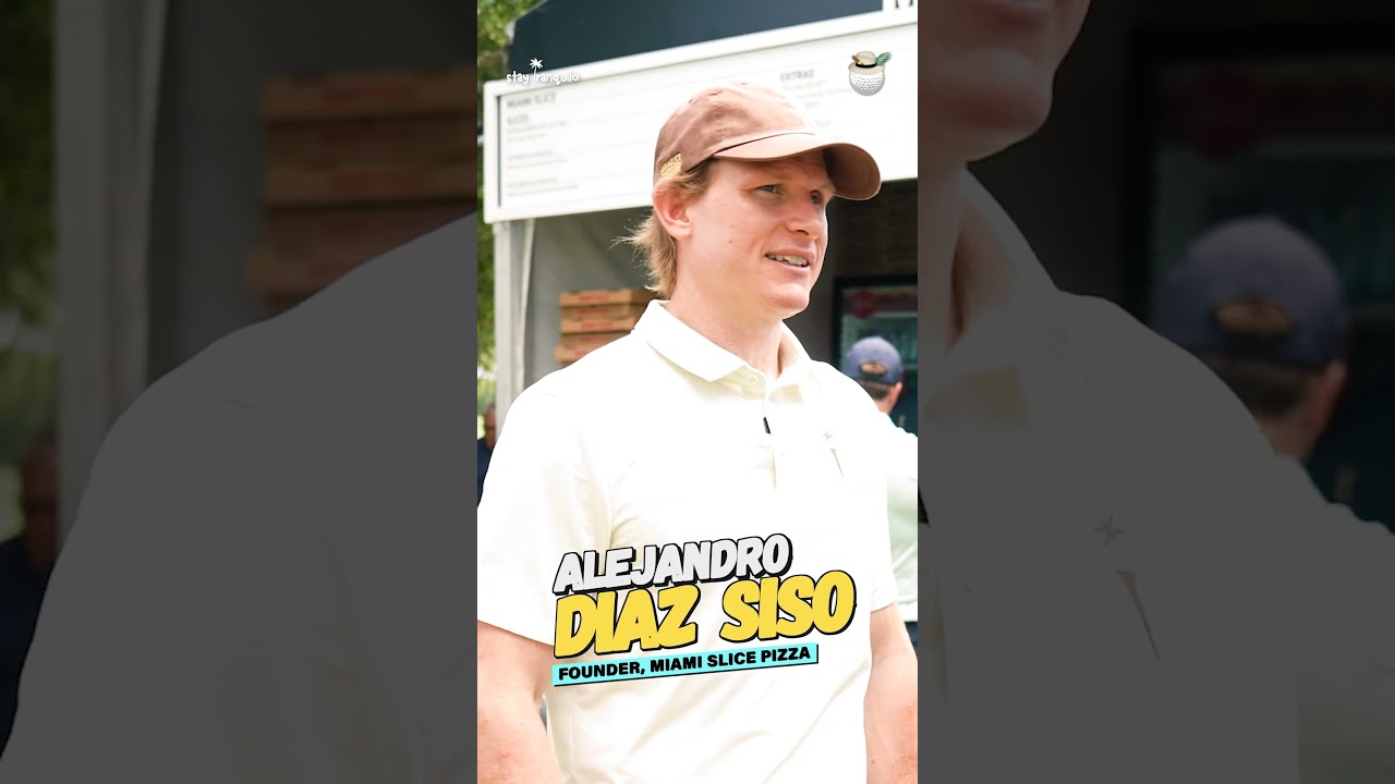 Que rico bro with Miami Slice at the Cadillac Championship 😮‍💨🍕 #Staytranquilo #quericobro