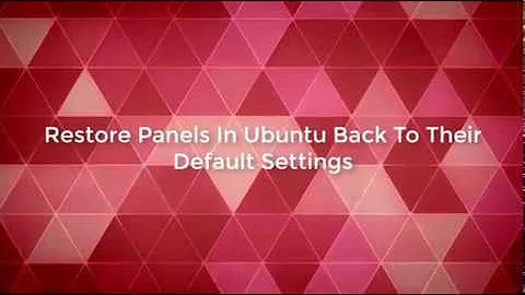 Ubuntu Gnome Error / Restore default display settings