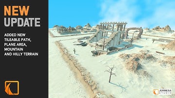 New update: Tileable Desert Terrain  Sand Storm and Dune Landscape Environment game asset for Unity