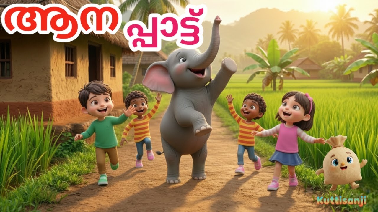 ആനപ്പാട്ട് |Elephant Cartoon song #elephantcartoon #kidscartoon - YouTube