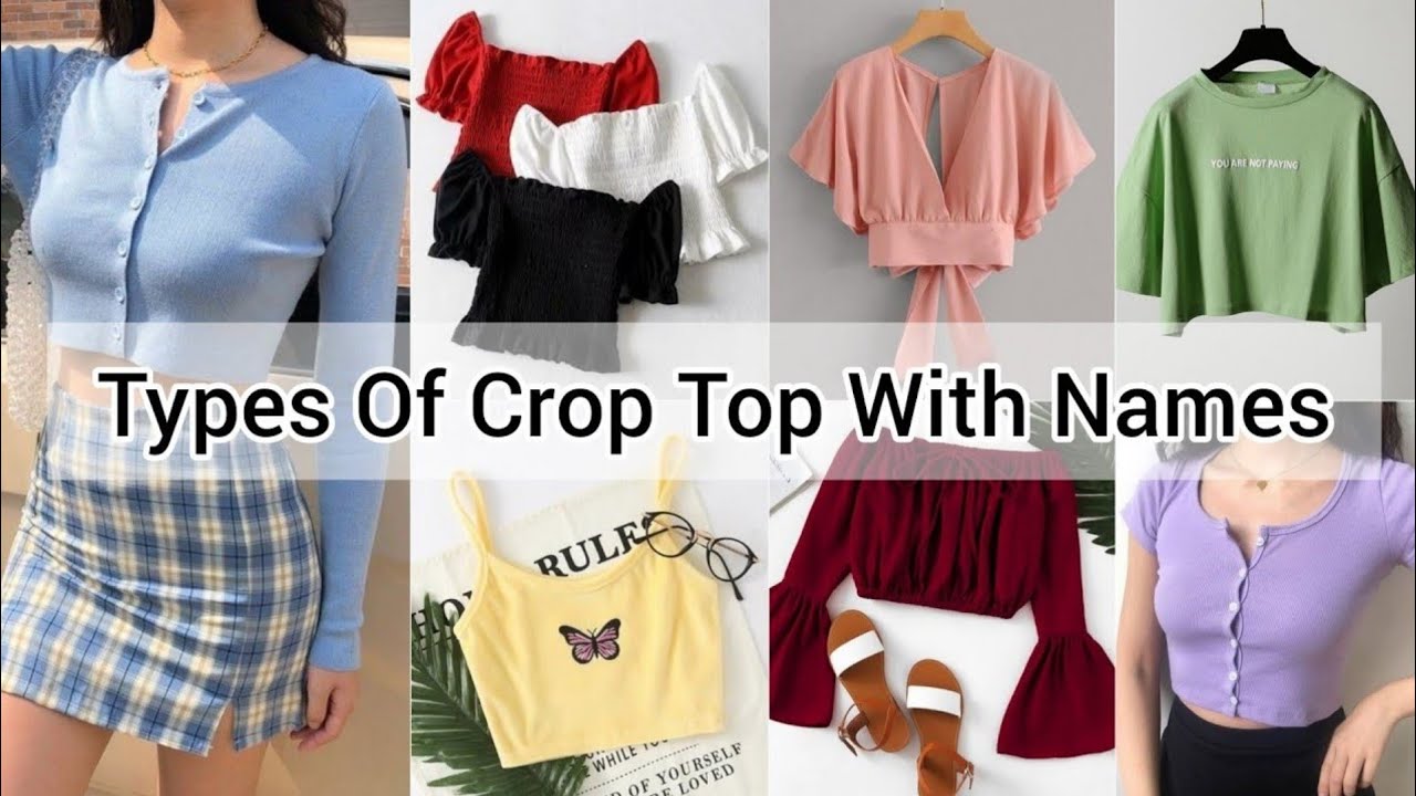 Types of crop tops with names/Types of crop t shirt/Crop top for girls/Types  of tops with names 