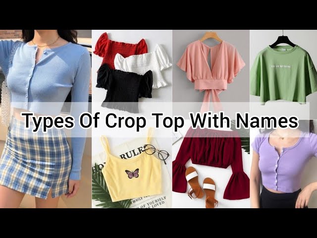 Types of crop tops with names/Types of crop t shirt/Crop top for