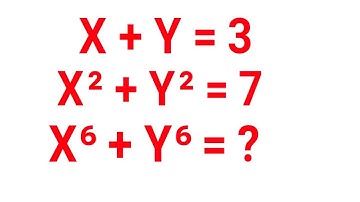 MATH OLYMPIAD QUESTION | solving for y^6 + x^6 | you should know this !!