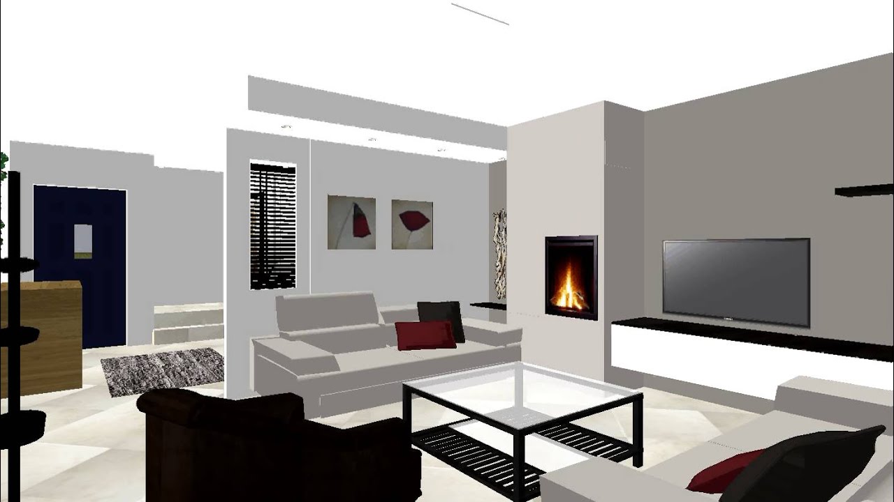 Implantation cheminée, meuble tv et canapés youtube
