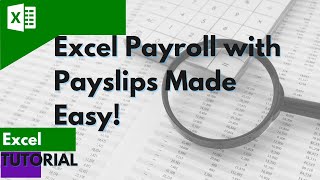 Create a Payroll System with Payslips in Excel