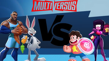 Lebron James & Bugs Bunny VS Steven & Garnet - Multiversus Gameplay