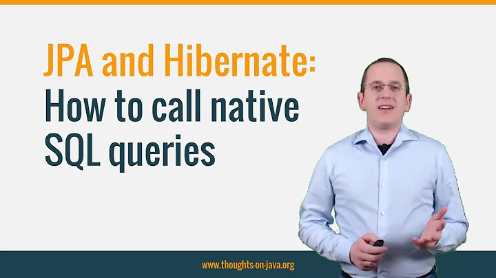 How to call native SQL queries with JPA and Hibernate