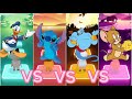Donald Duck Vs Stitch Vs Genie Vs Jerry Tiles Hop EDM Rush 