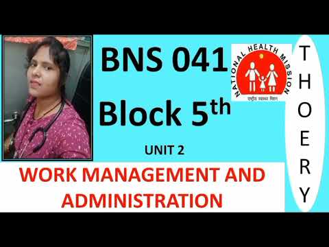 CHO BNS-041 block 5th || unit 2nd || THEORY CLASSES BY @V2Mam IGNOU || BPCCHN COURSE|Work Management
