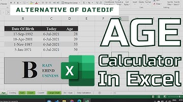 How To Calculate Age In Excel | Datedif Alternative | Age Calculator
