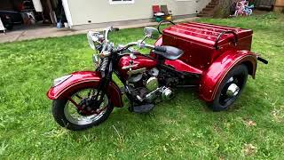 1947 Harley-Davidson Servi-car, Factory 3 wheeler, customized with electric start.