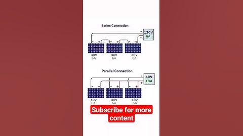 how to connect solar panel / battery in series or parallel